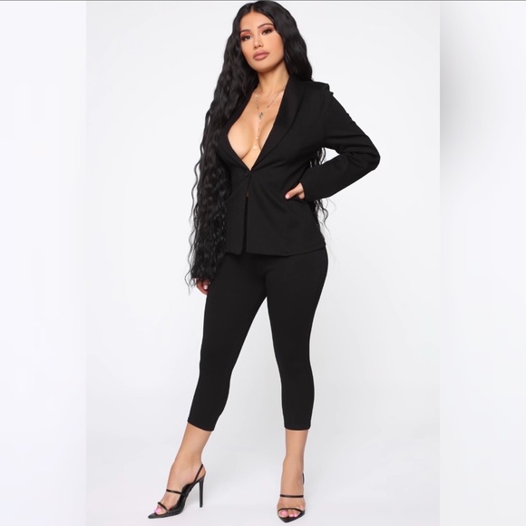 Fashion Nova Jackets & Blazers - She's Got Her Own Capri Suit Set
